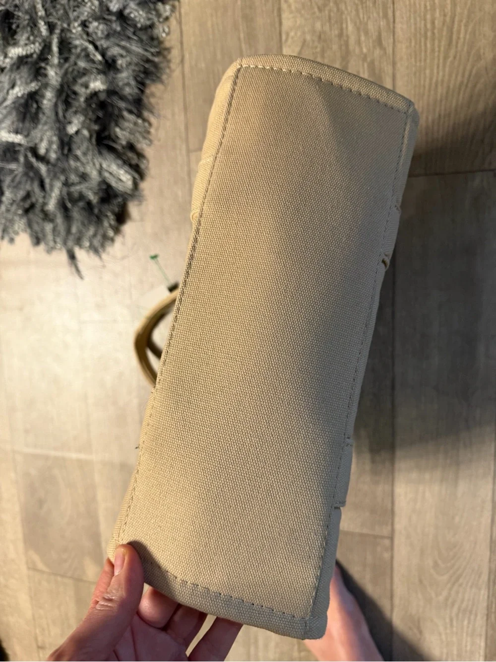 Marc Jacobs Canvas Tote Bag in Tan with White Logo